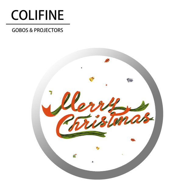 COLIFINE Custom Gobos Outdoor Gobo Image Projector Logo Projector Gobo Projector Holidays Christmas Gobos Merry Christmas Gobo SD23