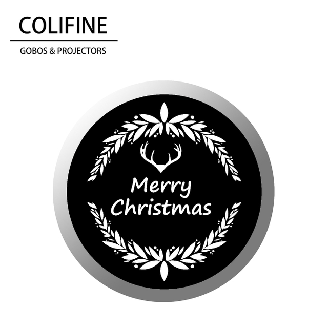COLIFINE Custom Gobo Outdoor Projectors Logo Projector Gobo Projector Holidays Christmas Gobos Merry Christmas Gobo SD31