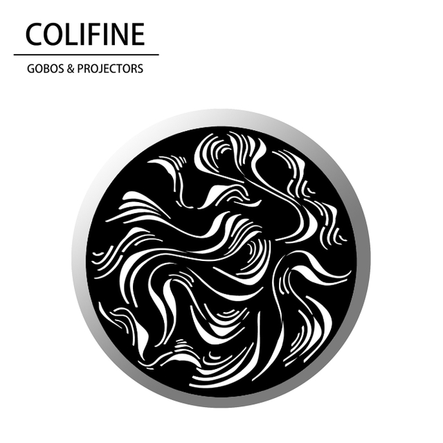 COLIFINE Custom Gobo Gobo Lighting Water Wave Gobo Outdoor Projector Glass Gobo Wavy Gobos SW4
