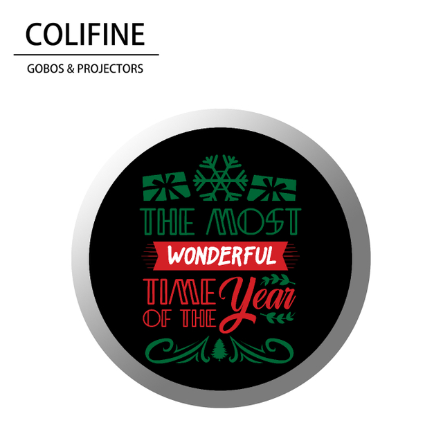 COLIFINE Custom Gobo Projective Lens Logo Projector Gobo Projector Holidays Christmas Gobos Merry Christmas Gobo SD25