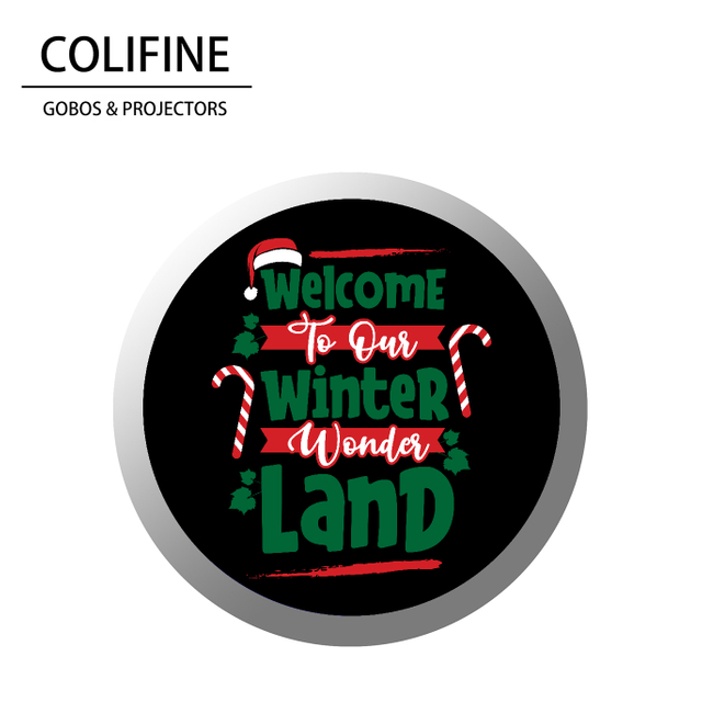 COLIFINE Custom Gobo Gobosource Logo Projector Gobo Projector Holidays Christmas Gobos Merry Christmas Gobo SD27