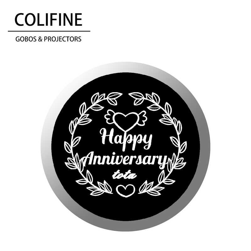 COLIFINE Glass Gobo Lens Clover Signs Gobo Wedding Design HL2 - Buy ...