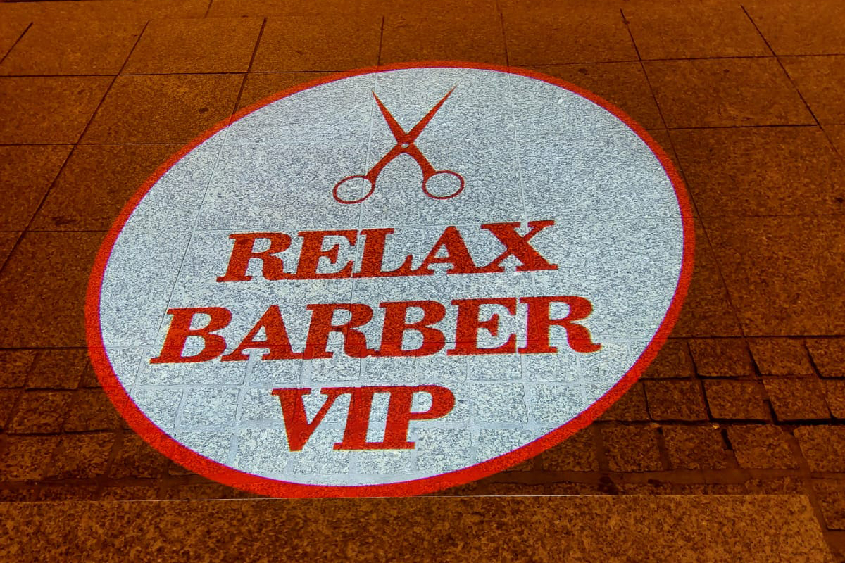 Advertising gobo projector Lights Create A Unique Logo for The Hair Salon: An Innovative Marketing Solution for Enhancing The Store's Image