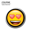 COLIFINE Heart Eyes Emoji Gobo Projector - Transform Any Space into Viral Photo Zones YD18