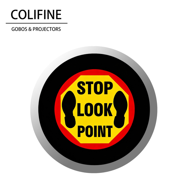 STOP Look Point - Yellow & Red - AQ76 - COLIFINE Gobo