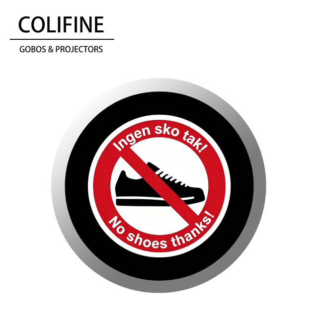 Gobos & No Shoes Beyond This Point No Shoes Please Gobo - AQ82 - COLIFINE Gobo