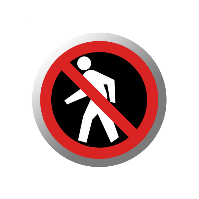 Safety Sign Gobo & Traffic Prohibited Sign Gobo - AQ63 - COLIFINE Gobo