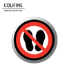 No Step Prohibited Sign - Red & White Gobo - AQ73 - COLIFINE Gobo