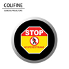 STOP No Pedestrians - Yellow Red & White - AQ77 - COLIFINE Gobo